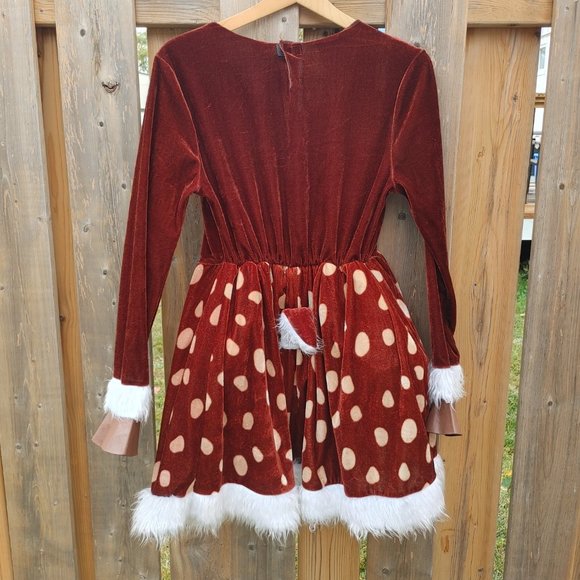 ADORABLE Women's BAMBI Costume Women's Size Large 12-14 Deer Faen Fluffy Tail - Picture 9 of 9